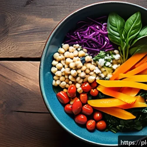 채소 중심 한 그릇 식사로 쉽게 만드는 건강식 - A vibrant vegetable bowl featuring a mix of fresh leafy greens like spinach and kale, colorful raw v...